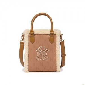 Sacs Crossbody MLB Basic Monogra Mustang New York Yankees Accessoires Beige | 3857PSTLF