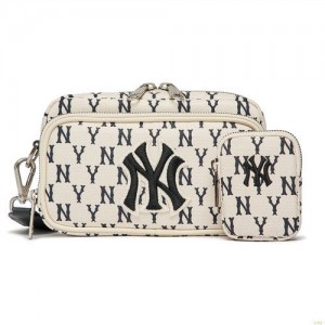 Sacs Crossbody MLB Monogra Min New York Yankees Accessoires Blanche | 7291FOMBR