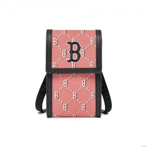 Sacs MLB Dia Monogra Jq Phone Pouch Boston Redsox Accessoires Rose | 5164KBCDH