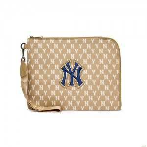 Sacs MLB Monogra Digital Device Pouch New York Yankees Accessoires Kaki | 8964ATSOL