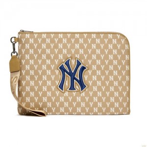 Sacs MLB Monogra Digital Device Pouch New York Yankees Accessoires Kaki | 0819YUCXN