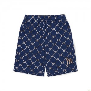 Short MLB Dia Monogra Allover New York Yankees Vetement Bleu | 2968DQTOG