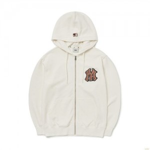 Sweat a Capuche MLB Basic Mego Logo Hoozip-up New York Yankees Vetement Blanche | 2145DWPUJ