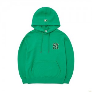 Sweat a Capuche MLB Cube Monogra Big Logo Overfit New York Yankees Vetement Vert | 3697SLMWP