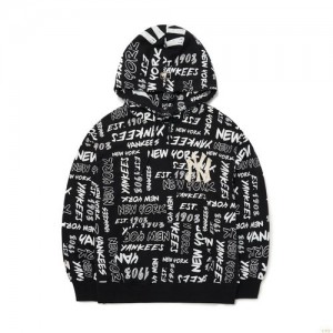 Sweat a Capuche MLB Grafittallover Overfit New York Yankees Vetement Noir | 8459ENDAG