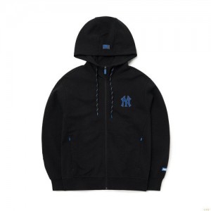 Sweat a Capuche MLB Men`athleisure Double-sidehoozip-up New York Yankees Vetement Noir | 0826CSFKD