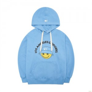 Sweat a Capuche MLB Smile Overfit La Dodgers Vetement Bleu | 1524UQEIY