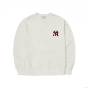 Sweats MLB Basic Big Logo Brusheoverfit New York Yankees Vetement Blanche | 1530LKPCW