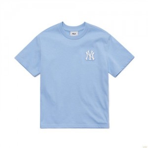 T Shirts MLB Monogra Big Logo New York Yankees Enfant Bleu | 7819TZYON