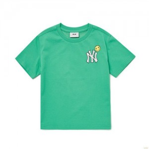 T Shirts MLB Smile New York Yankees Enfant Vert | 2876CODMT