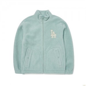 Vestes MLB Basic Mediulogo Light Fleece La Dodgers Vetement Vert Clair | 7965WSXCD