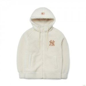 Vestes MLB Basic Small Logo Hoodefleece New York Yankees Vetement Blanche | 0781RMGDE