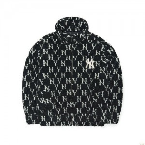 Vestes MLB Classiche Monogra All Over Miweight Fleece New York Yankees Vetement Noir | 5209LZTVG