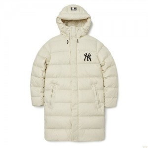 Winter Jackets MLB Basic Mediulogo Miweight Half Down New York Yankees Vetement Blanche | 4726FSECZ