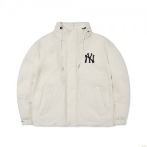 Winter Jackets MLB Basic Mega Monster Parka New York Yankees Vetement Blanche | 2574KIMEY