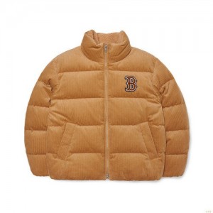 Winter Jackets MLB Basic Small Logo Corduroy Down Boston Redsox Vetement Kaki | 1675TRIUF