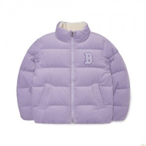 Winter Jackets MLB Basic Small Logo Corduroy Down Boston Redsox Vetement Violette | 5238SBUGT