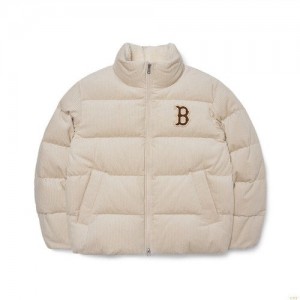 Winter Jackets MLB Basic Small Logo Corduroy Down Boston Redsox Vetement Blanche | 3168PAVJS