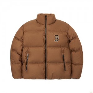 Winter Jackets MLB Dia Monogra Premiupuffer Goose Down Boston Redsox Vetement Marron | 6529MWQSI