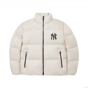 Winter Jackets MLB Dia Monogra Premiupuffer Goose Down New York Yankees Vetement Blanche | 6298LAOTY