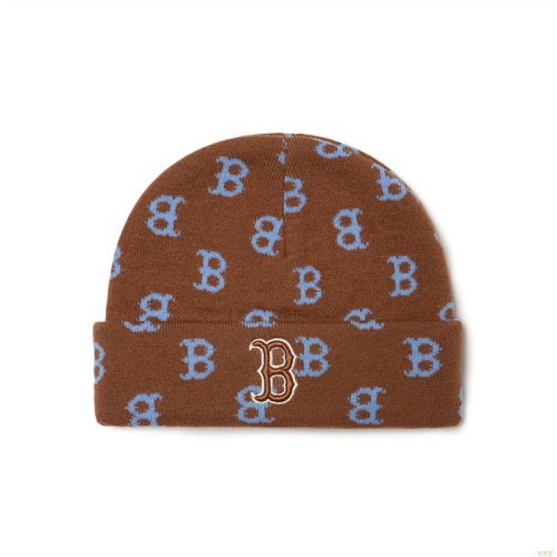 Bonnet MLB Basic Monogra Jq Boston Redsox Enfant Marron | 1650SEKGB