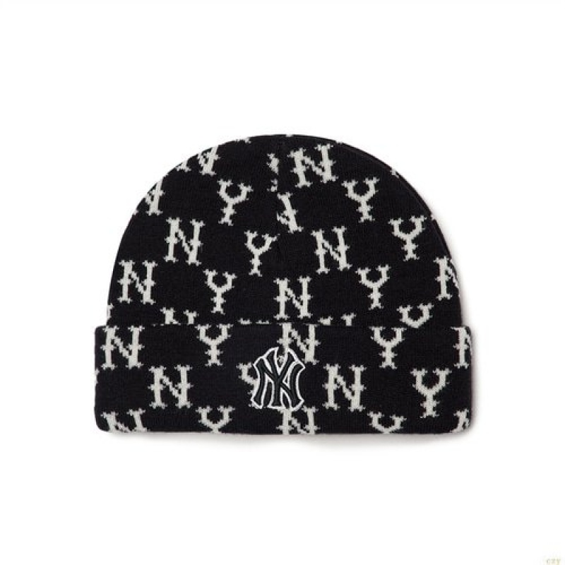 Bonnet MLB Basic Monogra Jq New York Yankees Enfant Noir | 0723EIOSV