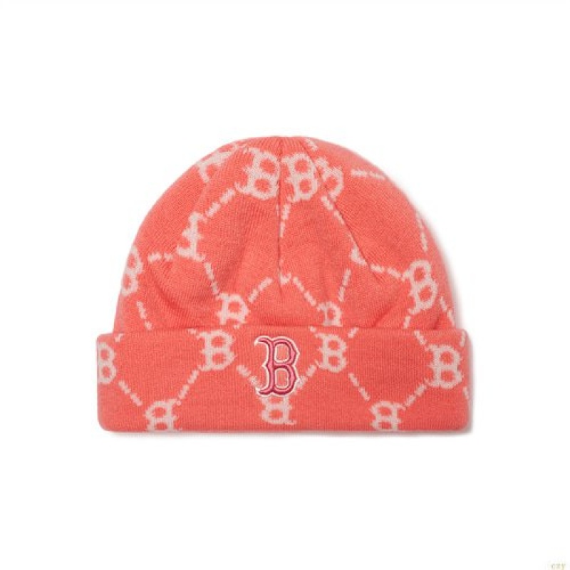 Bonnet MLB Dia Monogra Jq Boston Redsox Enfant Rose | 0276KAGIY