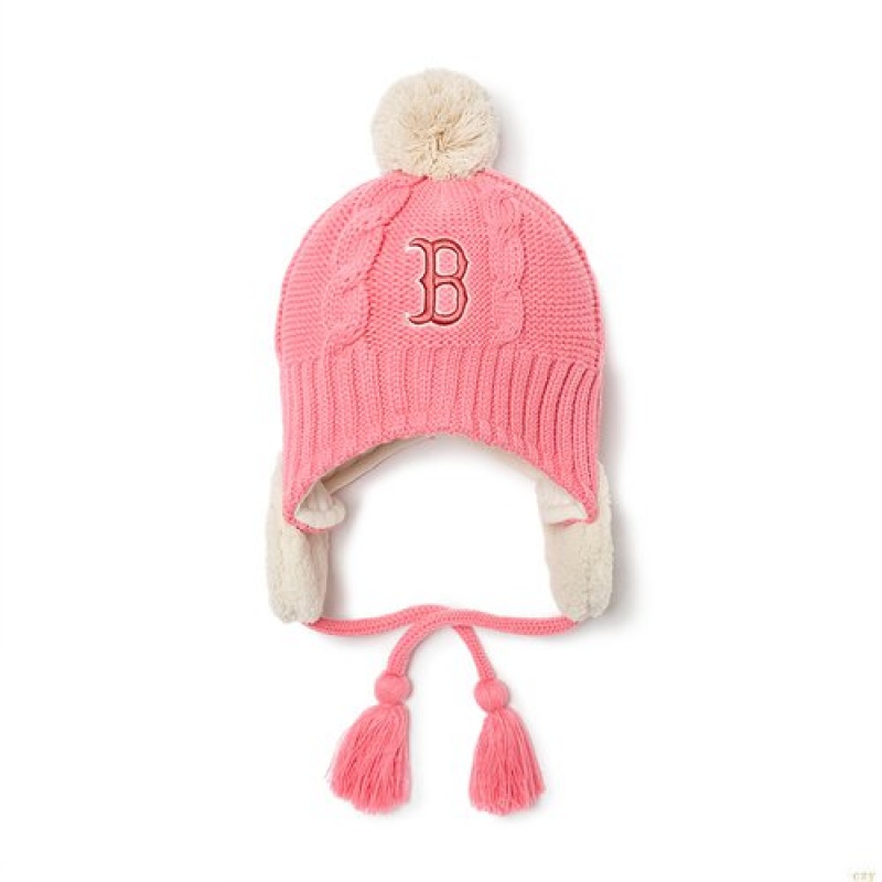 Bonnet MLB Megabear Trooper Boston Redsox Enfant Rose | 3701VEAQI