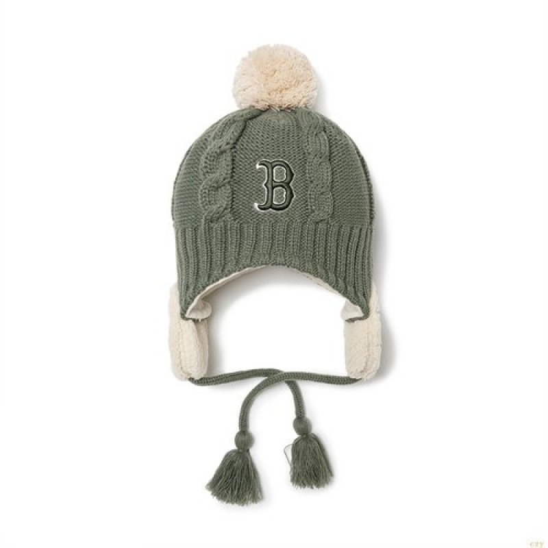 Bonnet MLB Megabear Trooper Boston Redsox Enfant Vert | 5109MVUSJ