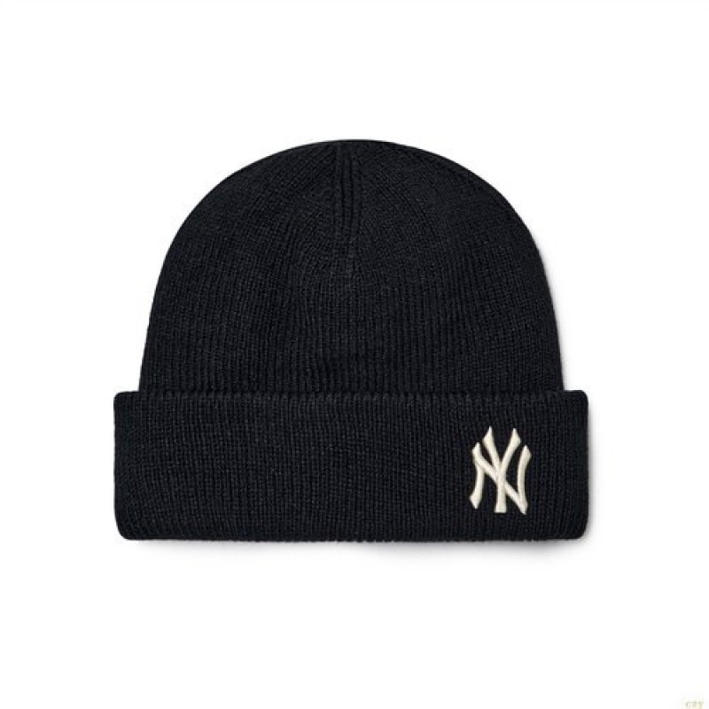 Bonnet MLB Plain New York Yankees Accessoires Noir | 9431UEPTI