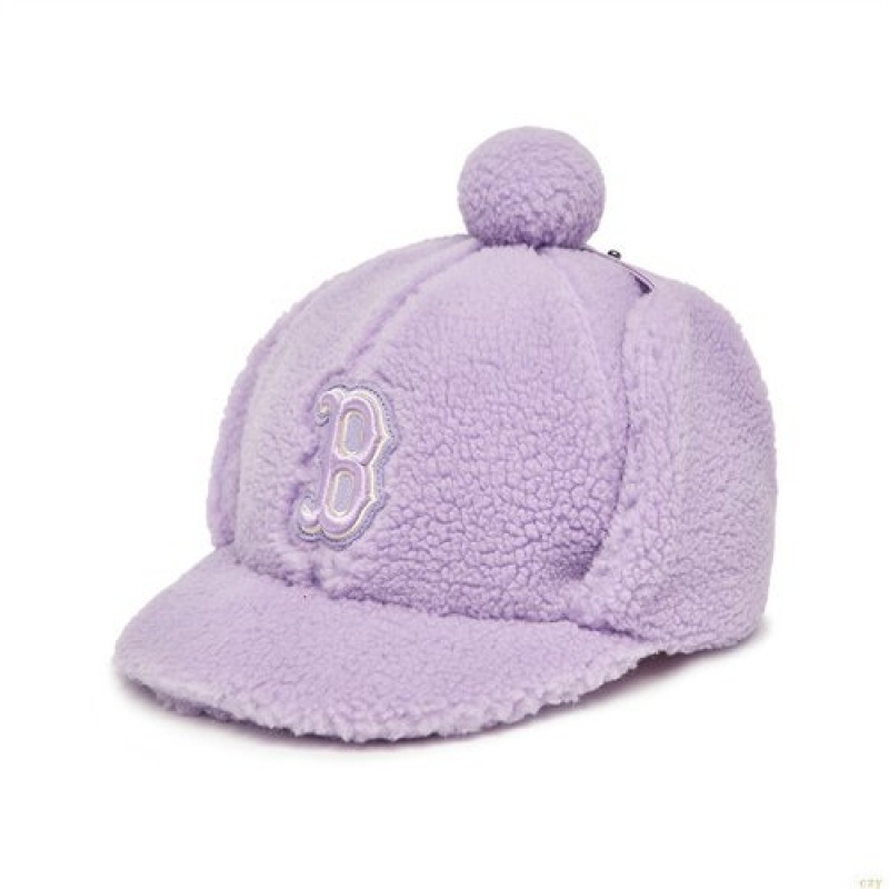 Casquettes MLB Basic Fleece Visor Trooper Boston Redsox Enfant Violette | 6021ELXGJ