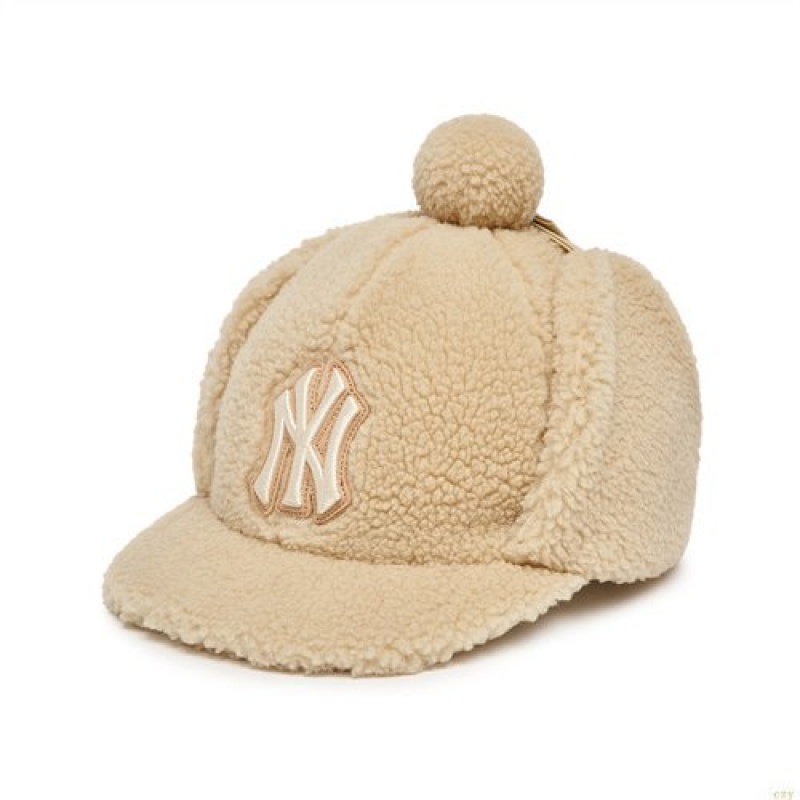 Casquettes MLB Basic Fleece Visor Trooper New York Yankees Enfant Beige | 1750FQKZJ