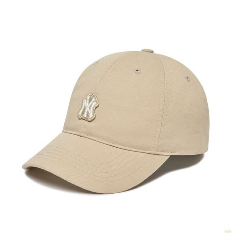 Casquettes MLB Basic Wappen Ball New York Yankees Accessoires Beige | 6298THAXB