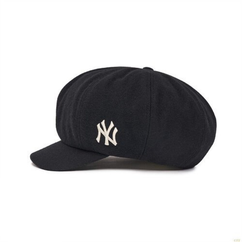 Casquettes MLB Laine Newsboy New York Yankees Accessoires Noir | 8945GLODT