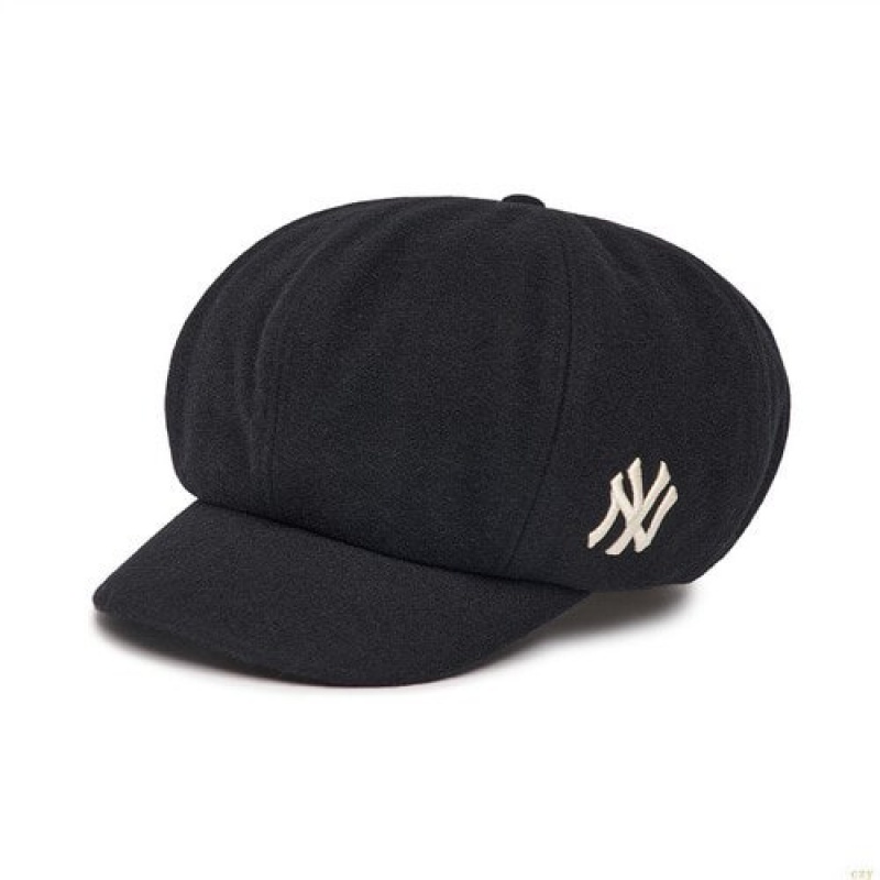 Casquettes MLB Laine Newsboy New York Yankees Accessoires Noir | 8945GLODT