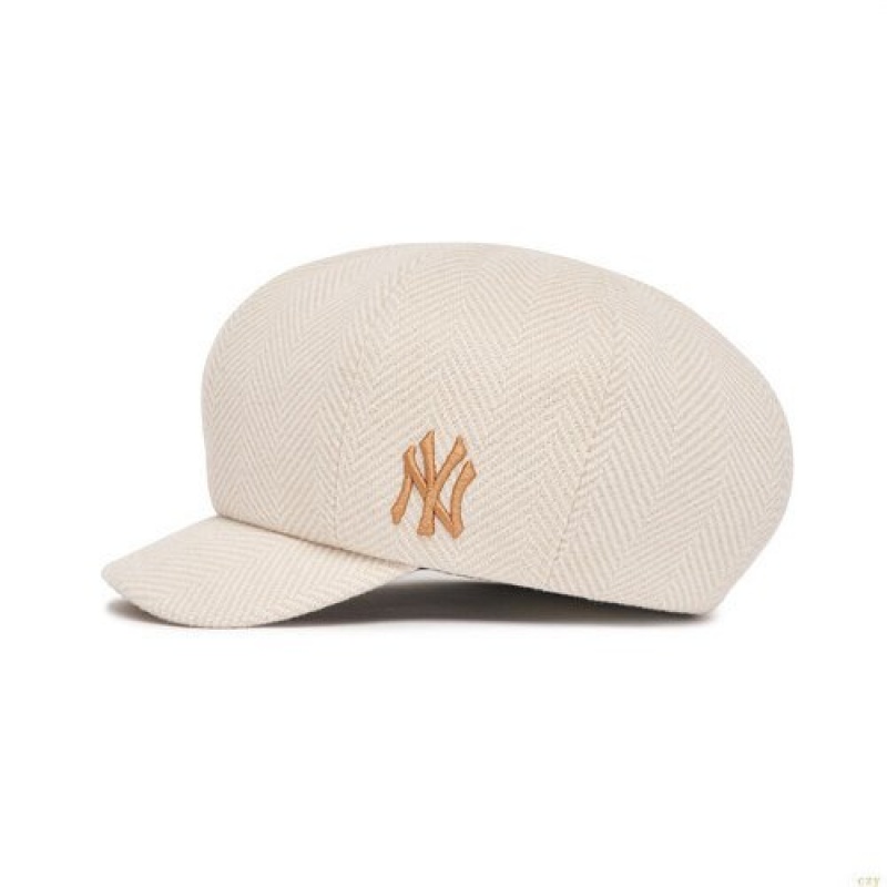 Casquettes MLB Laine Newsboy New York Yankees Accessoires Blanche | 8395APSNI