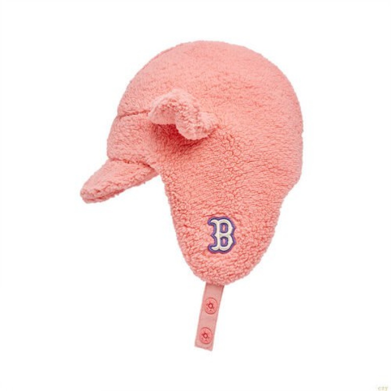 Casquettes MLB Megabear Fleece Trooper Boston Redsox Enfant Rose | 1243OLNGK