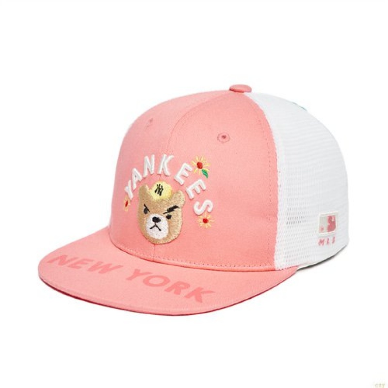 Casquettes MLB Megabear Trucker Snapbac New York Yankees Enfant Rose | 6920IZQPY