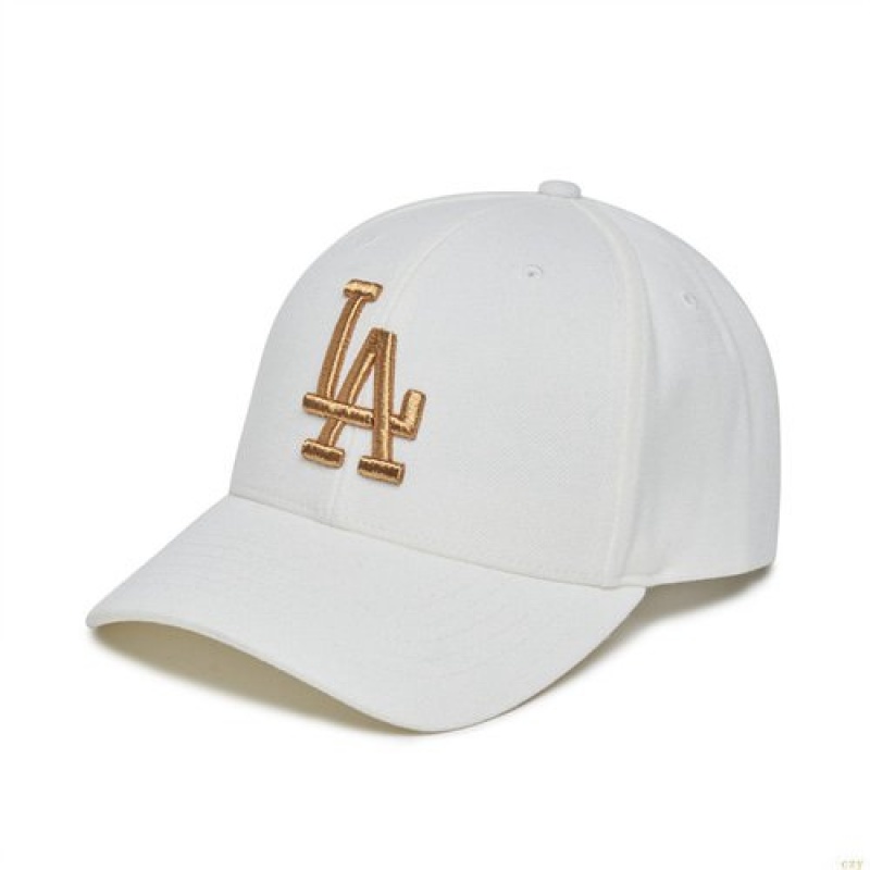 Casquettes MLB Metal Embroidery La Dodgers Accessoires Blanche | 7350HAIWQ