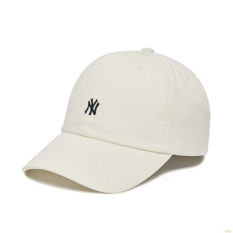 Casquettes MLB Nano-logo Ball New York Yankees Accessoires Blanche | 9675BAJML