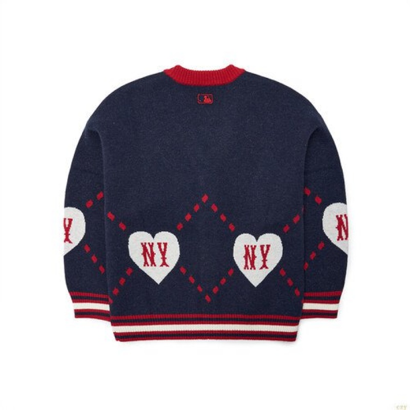 Chandails MLB Heart Cardigan New York Yankees Enfant Multicolore | 7620BPWEA