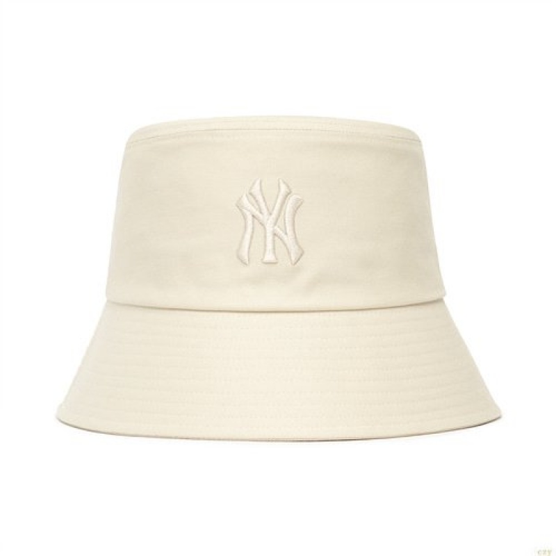 Chapeau Bucket MLB Basic New York Yankees Accessoires Blanche | 2058KTSGI