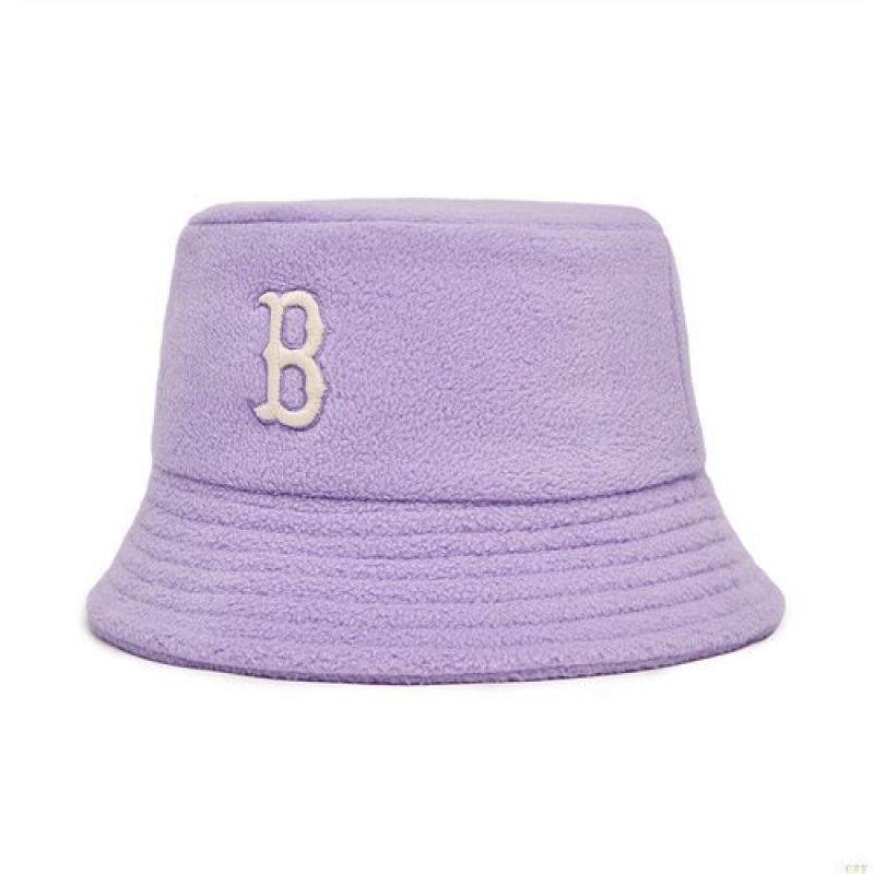 Chapeau Bucket MLB Basic Polar Fleece Boston Redsox Enfant Violette | 2678NLAZX