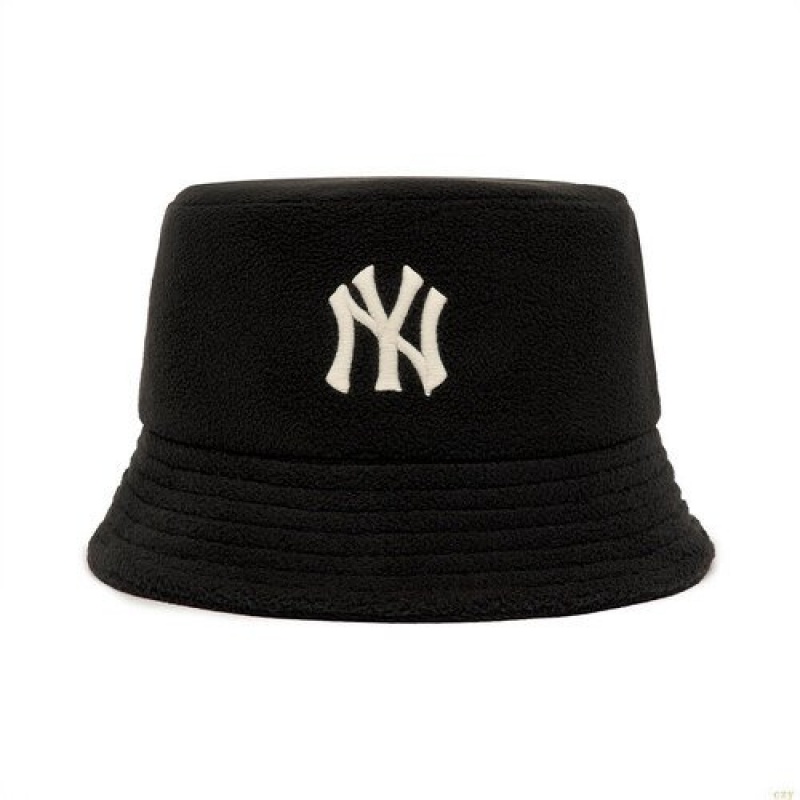 Chapeau Bucket MLB Basic Polar Fleece New York Yankees Enfant Noir | 9812IGQEZ