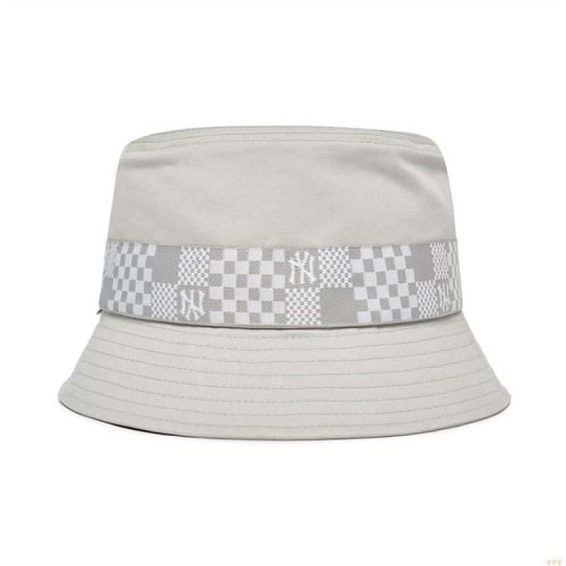 Chapeau Bucket MLB Checker Boarbucket New York Yankees Accessoires Grise | 4598IBQRY