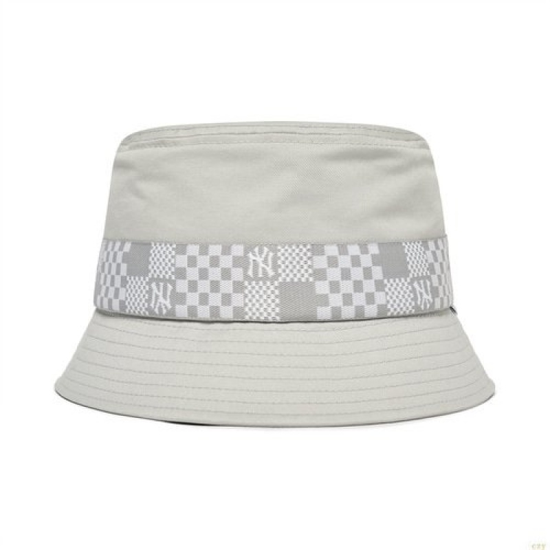 Chapeau Bucket MLB Checker Boarbucket New York Yankees Accessoires Grise | 4598IBQRY