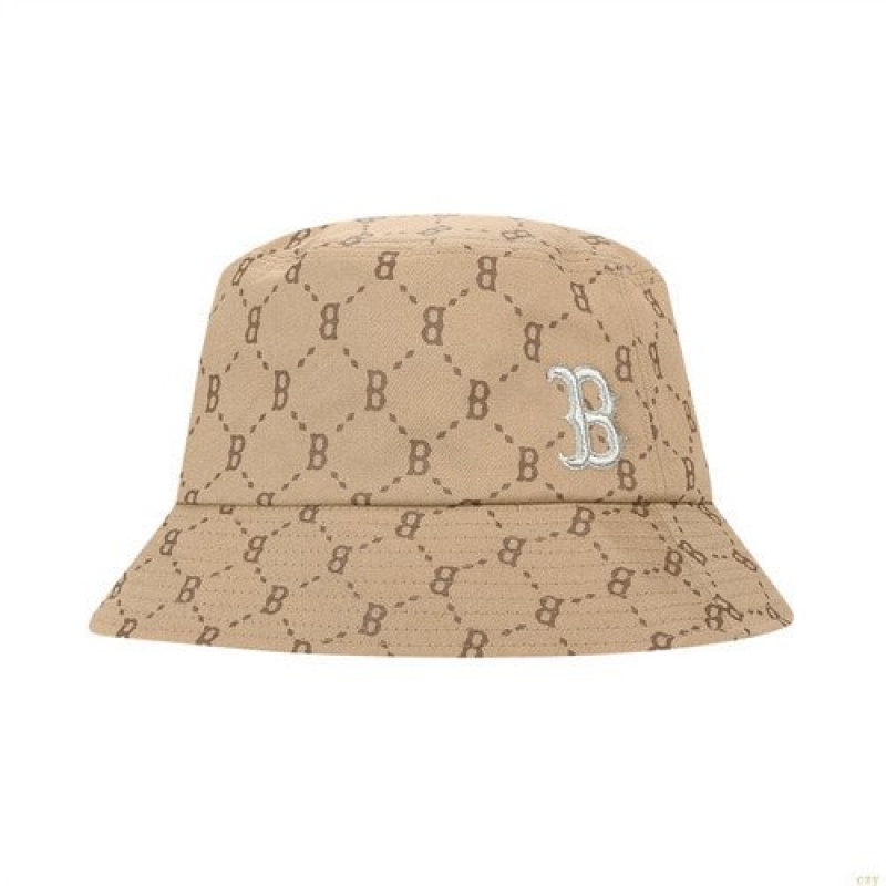 Chapeau Bucket MLB Dia Monogra Boston Resox Accessoires Beige | 0869DBTHY