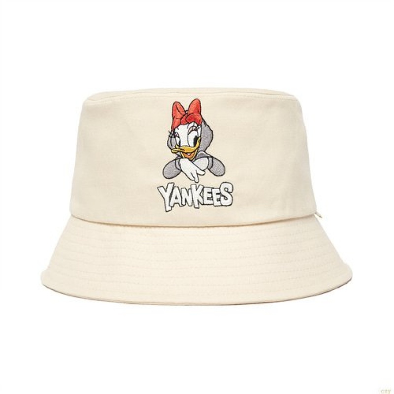 Chapeau Bucket MLB Disney New York Yankees Accessoires Blanche | 6725RPACM