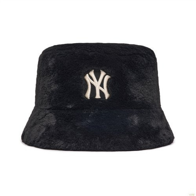 Chapeau Bucket MLB Fur New York Yankees Accessoires Noir | 9401VEYPO