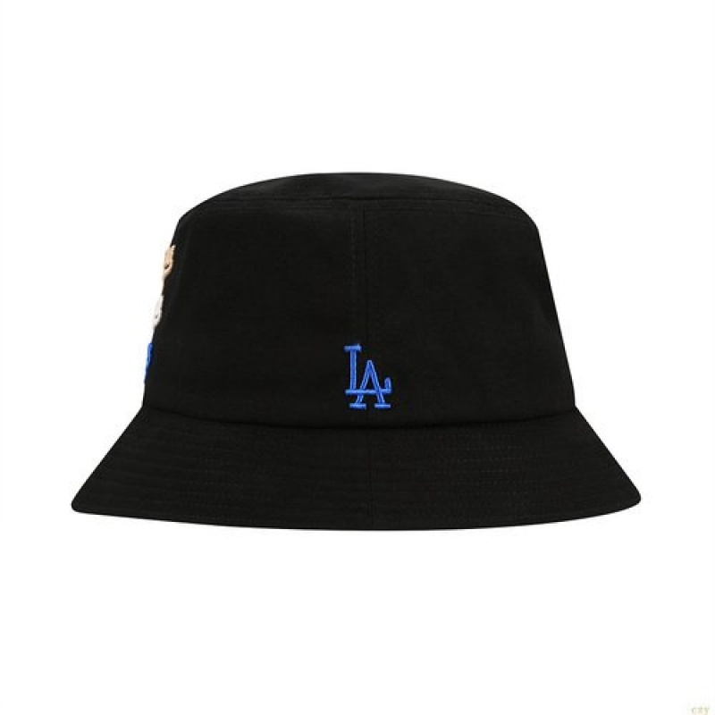 Chapeau Bucket MLB Logomania La Dodgers Accessoires Noir | 1276VPRFS